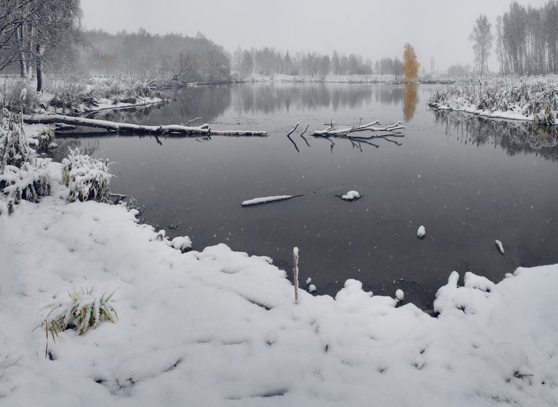 #пезаж #осень #туман #рассвет photo preview