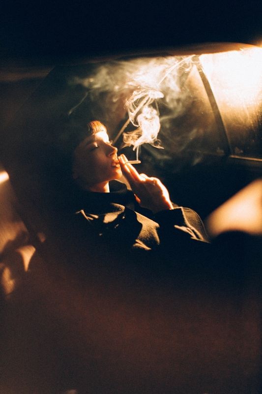 портрет, portrait, female, smoke, mobile light, car, atmosphere, atmospheric, noir, style, art, sexy, beautiful, light, * * * фото превью