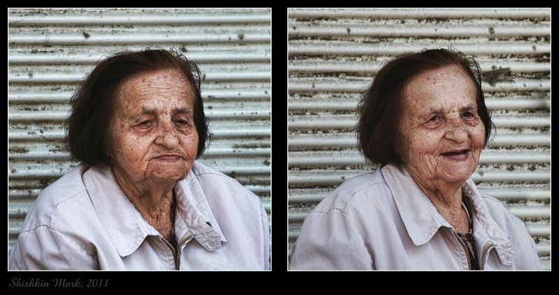 Портрет, жанр, старушка, улыбка, улыбки, Тель Авив, Израиль От улыбки станет всем светлей...photo preview