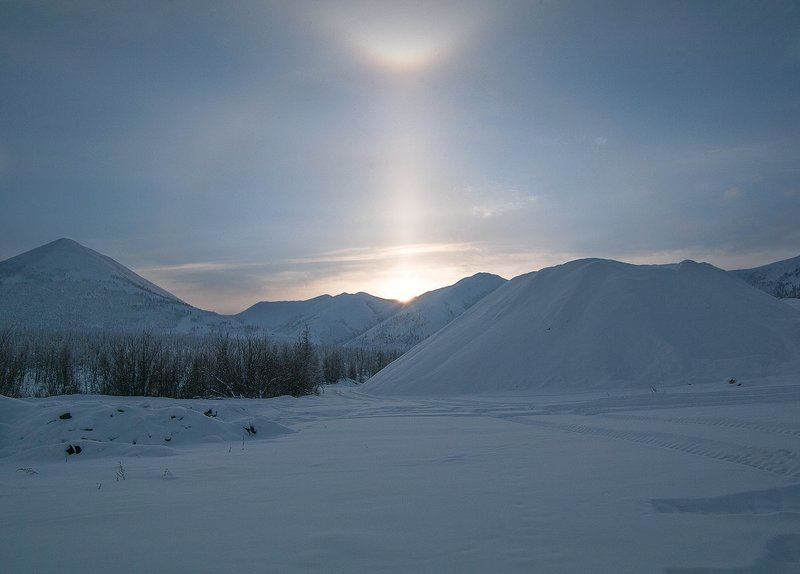 Солнечный столб фото превью