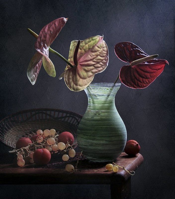 Ваза, Натюрморт, Фотонатюрморт, Цветы photo preview