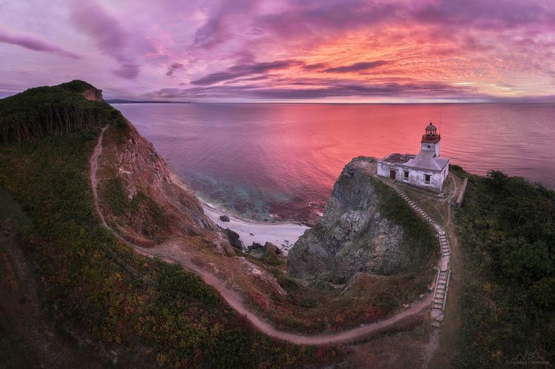 приморье, балюзек, рассвет Рассвет у маяка Балюзекphoto preview