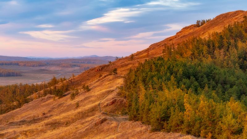 Осеннее утро на горе Калканphoto preview