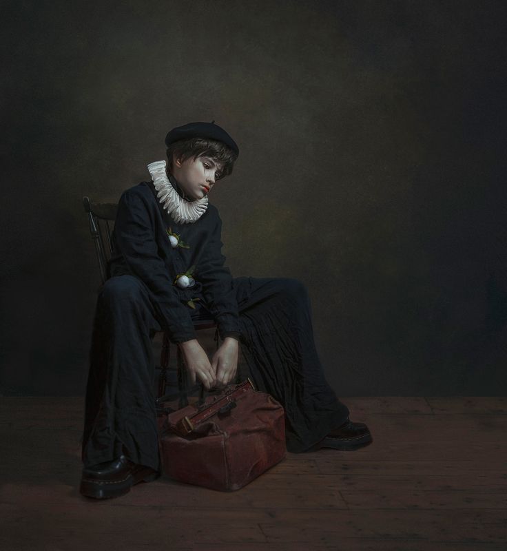 пьеро, портрет, арт, низкий, ключ Про Пьероphoto preview