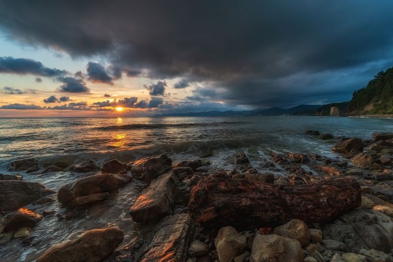 скала киселёва туапсе море закат вечер Из серии \