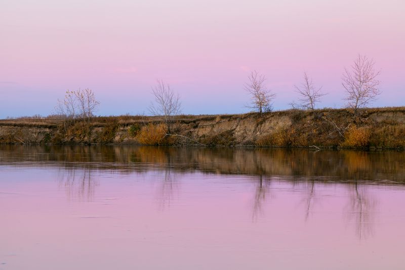 river, sunset, russia,  The belt of Venusphoto preview