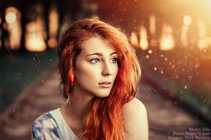 портрет, девушка, красота, глаза, волосы, солнце,  Юлияphoto preview