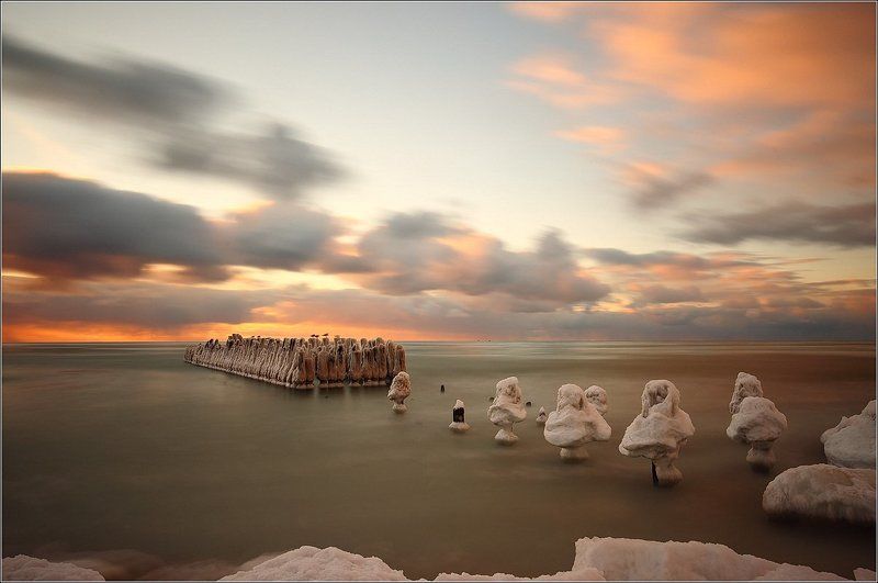 Giedriusfoto, Балтийское море, Лед, Литва, Облака замороженныеphoto preview