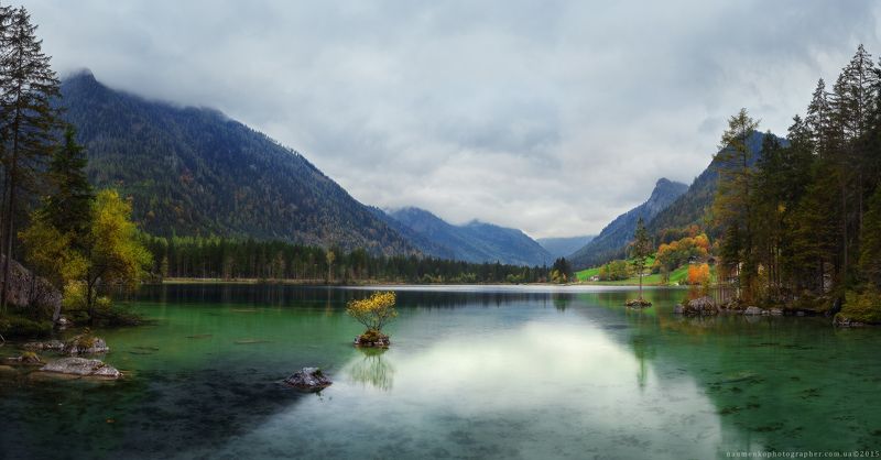 ramsau,hintersee,германия,рамзау,озеро,вечер,панорама,облака,дождь,бавария,альпы,sony Германия. Ramsau. Озеро Hintersee, перед дождем или паслись четыре коровы.photo preview