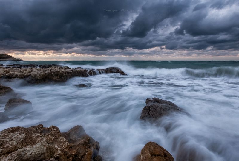 море, крым, севастополь, закат, шторм, херсонес, стихия, пейзаж Осенний шторм в Херсонесеphoto preview