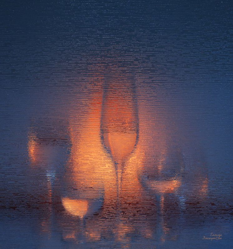 натюрморт, контровой свет, рюмки, стекло, вечер Разлитый светphoto preview