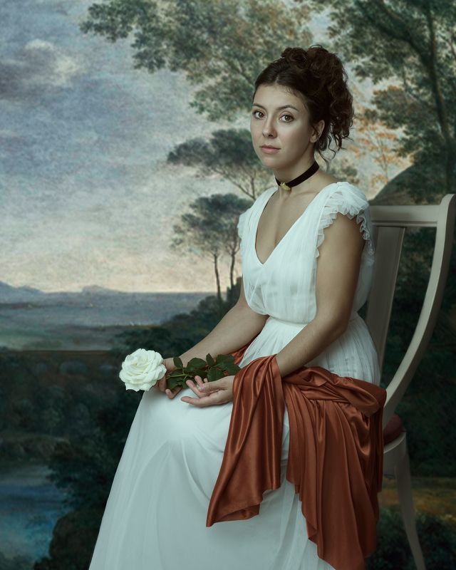 Girl with rosephoto preview