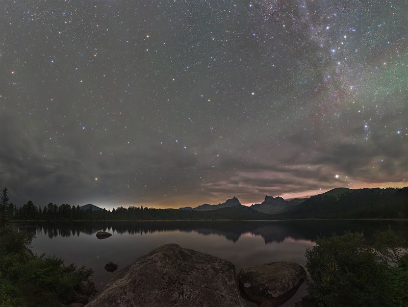 астрофото, астрофотография, ночь, астрономия, астропейзаж, млечный путь, звезды, ночное небо, night, nightphotography, stars, milkyway, longexposure Озеро Светлоеphoto preview