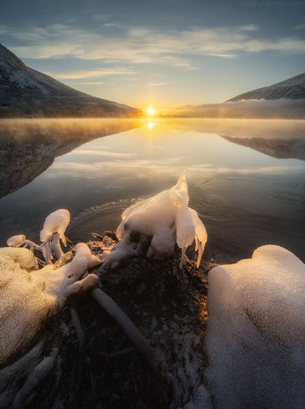 кольский, фототур, яковлевфототур, кандалакша, волосяная, териберка, мурманск, северноесияние, сияние Вечер в Хибинахphoto preview