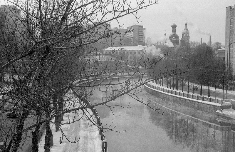Москва, р. Яуза, январь, -25 Морозный день.photo preview