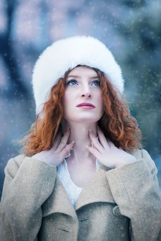 Portrait, Winter, Woman Lady Winterphoto preview