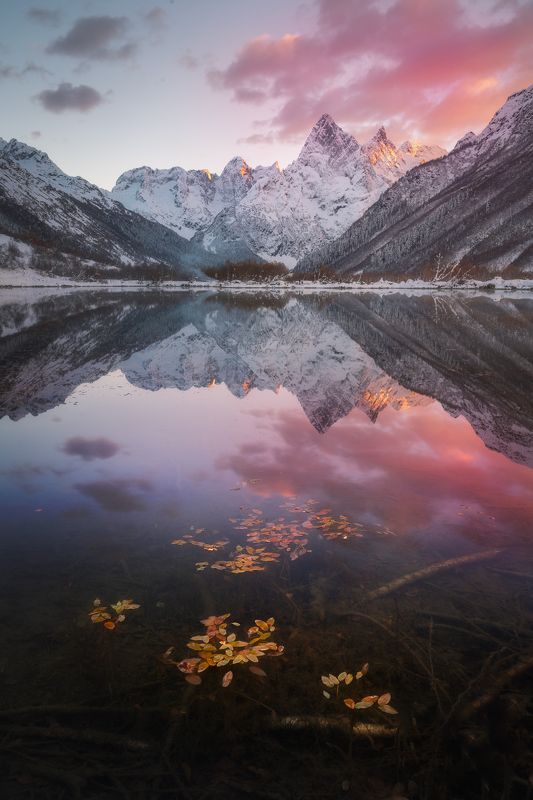 Домбай. Закат на озере Туманлы-кёльphoto preview