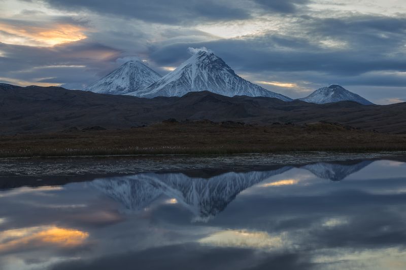 камчатка, вулкан, ключевская, камень, безымянный Рассветный калейдоскопphoto preview
