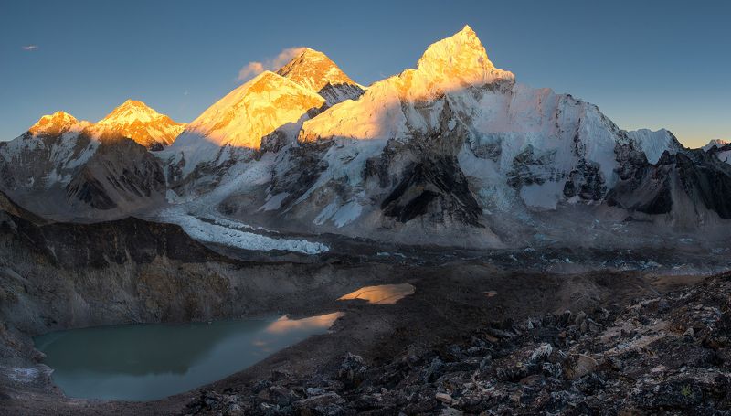 непал, горы, эверест, гималаи, закат, пейзаж *** фото превью