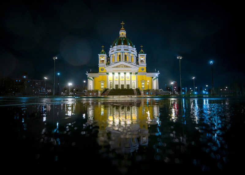 церковь, пейзаж, облака, монастырь, природа, россия, религия, собор, архитектура Кафедральный Собор Рождества Христова г. Челябинскphoto preview