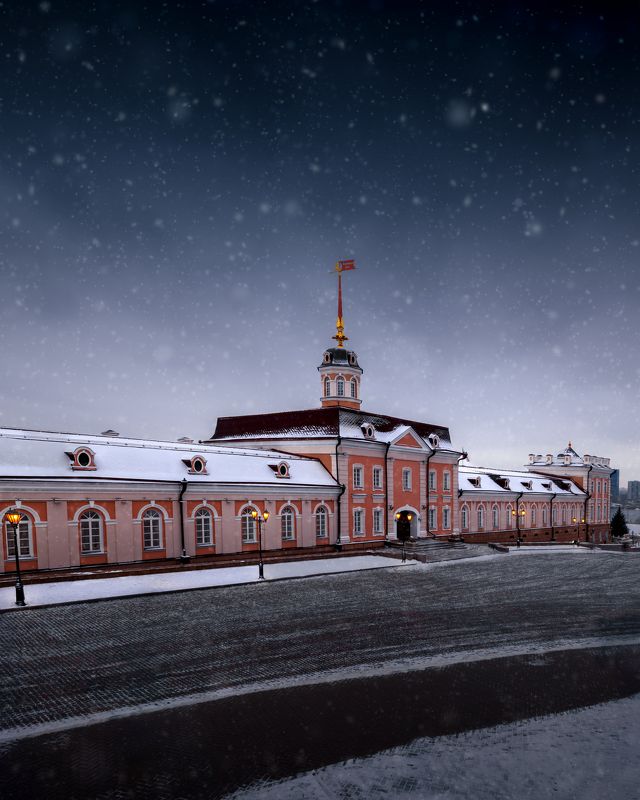 казань, город, снег, зима Первый снег в Казанском Кремлеphoto preview