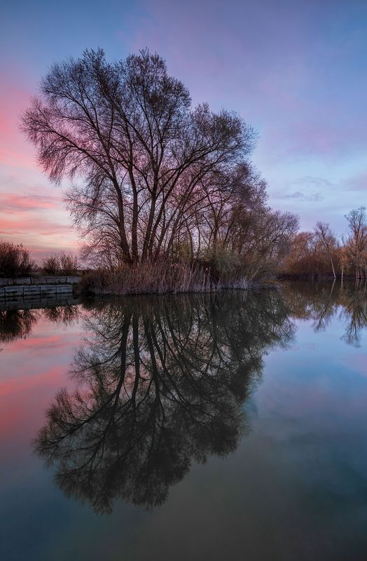 road, sunset, red sky, clouds, lake, water, reflection 24.11.2024 today the sky burned redphoto preview