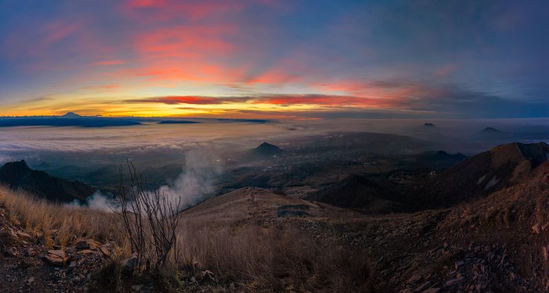 закат,бештау,кмв,природа,пейзаж,брежицкая,панорама Тропинка к закатуphoto preview