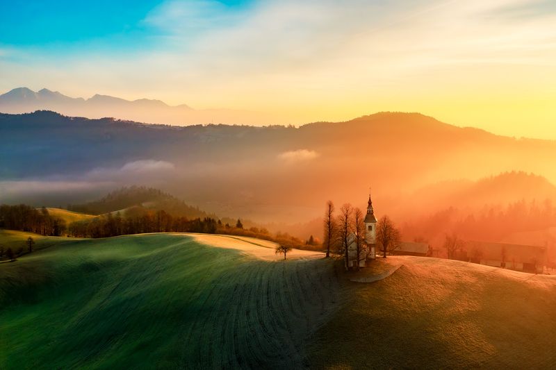 sunrise, slovenia, sv. tomaz,  Sunrisephoto preview