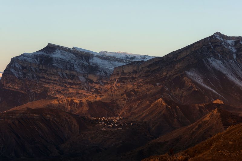 дагестан горы, свет, поселение, горный массив, хунзах photo preview