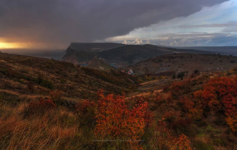 крым, балаклава, севастополь, пейзаж, crimea, landscape, дождь, крымский пейзаж Ноябрьский дождь в Балаклавеphoto preview