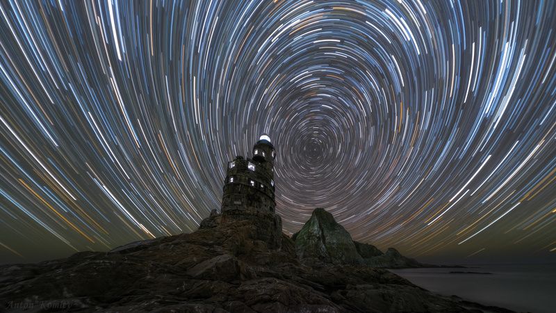 анива, маяк, сахалин, звездные треки, ночь Маяк и времяphoto preview