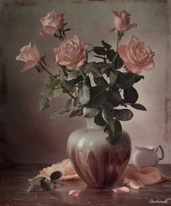 Ваза, Розы, Фотонатюрморт, Цветы Розы от любимогоphoto preview