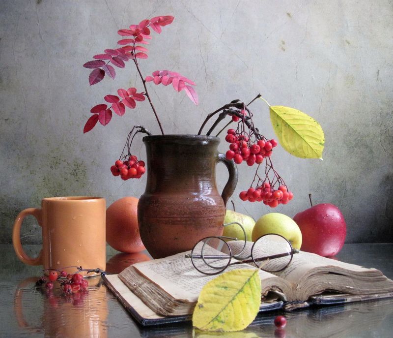 ветки, рябина, листья, осень Роман с  осеньюphoto preview