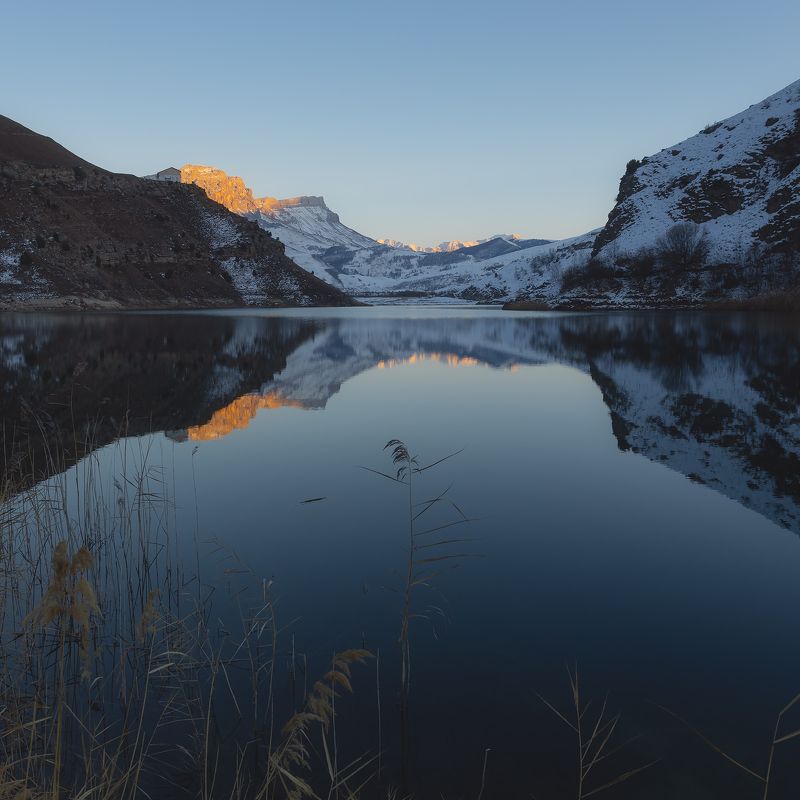 гижгит, озеро, кбр, кавказ, горы, закат Закат на озереphoto preview