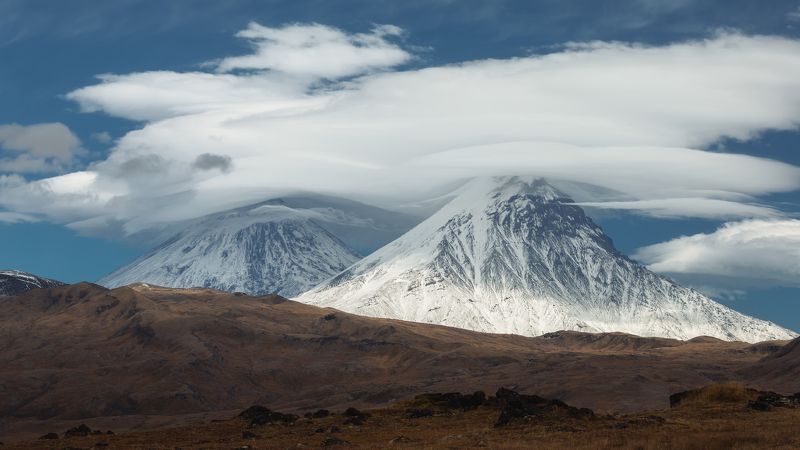 камчатка, вулкан, ключевская, камень, облака Облачные метаморфозыphoto preview