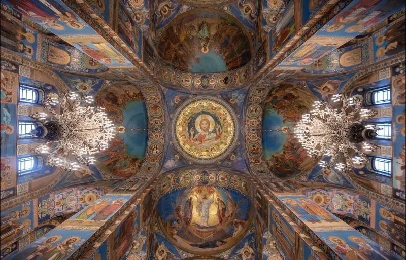 храм собор церковь санкт-петербург Внутреннее убранство храма Спас на кровиphoto preview