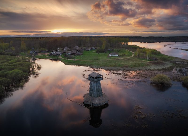 кинодеревня, пейзаж, деревня, село, россия Весеннее обострение красокphoto preview