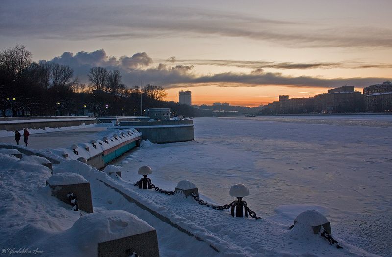 город, архитектура,  москва, зима, вечер ***photo preview