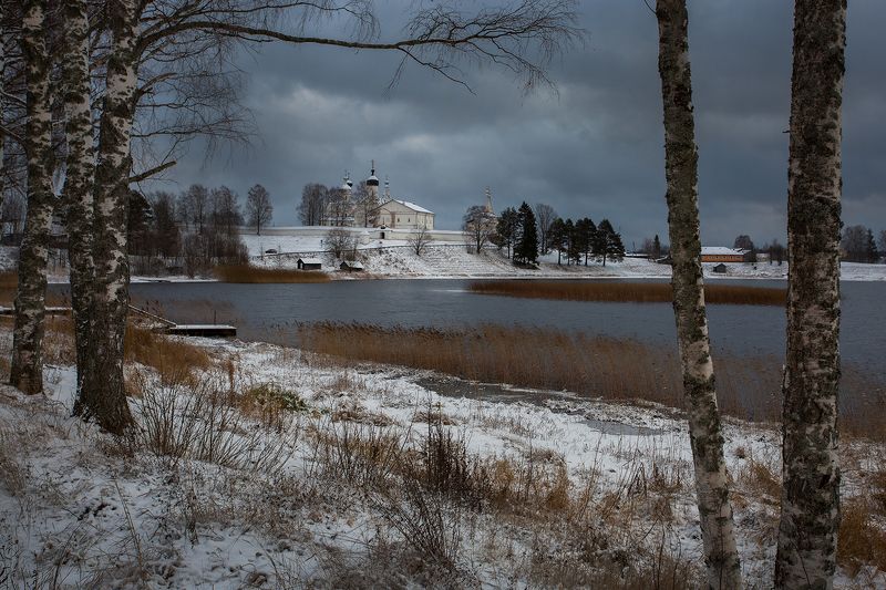 березы, монастырь, озеро, ферапонтово, зима Березки Ферапонтово фото превью