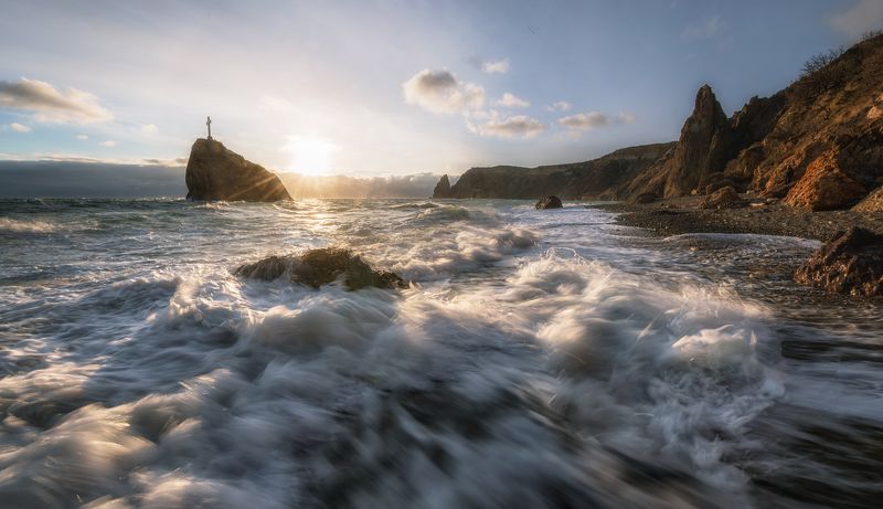 крым, севастополь, фиолент, яшмовый пляж, шторм, декабрь Шторм на Яшмовом пляжеphoto preview