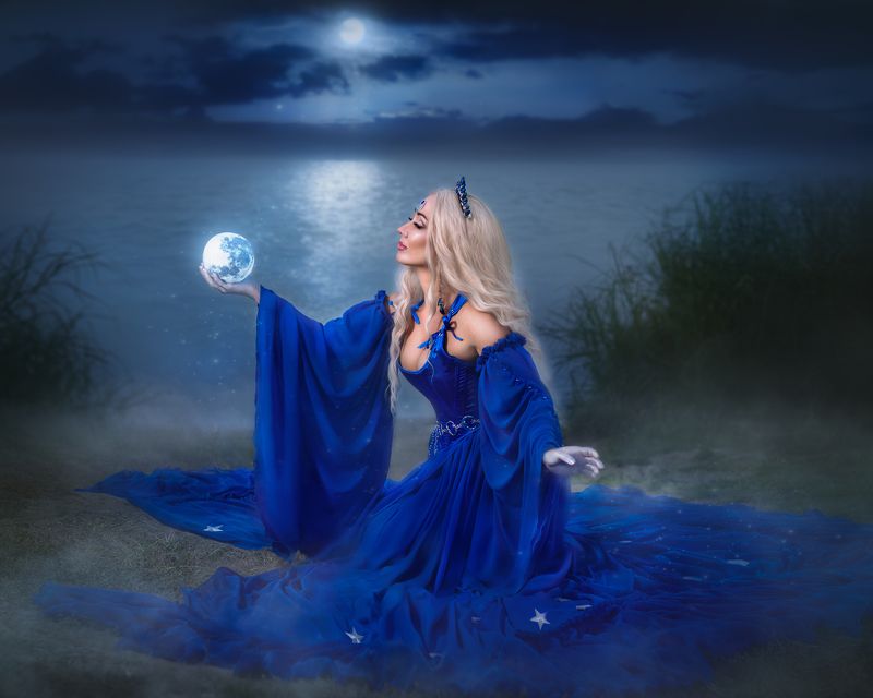 Фотограф Юлия Дюдина, Фотограф Нижний Новгород, арт фотограф, сказочная фотосессия луна, волшебная фотосессия Лунная сонатаphoto preview