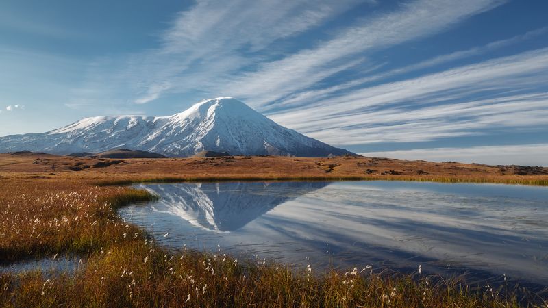 Камчатка, вулкан, Толбачик, отражение Вулкан Толбачикphoto preview