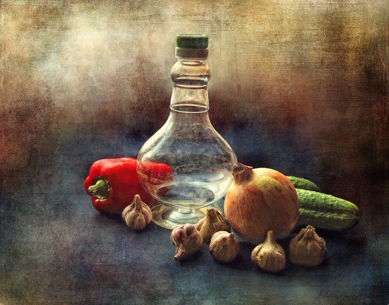 Овощи и немного масла. Рождественский пост.photo preview