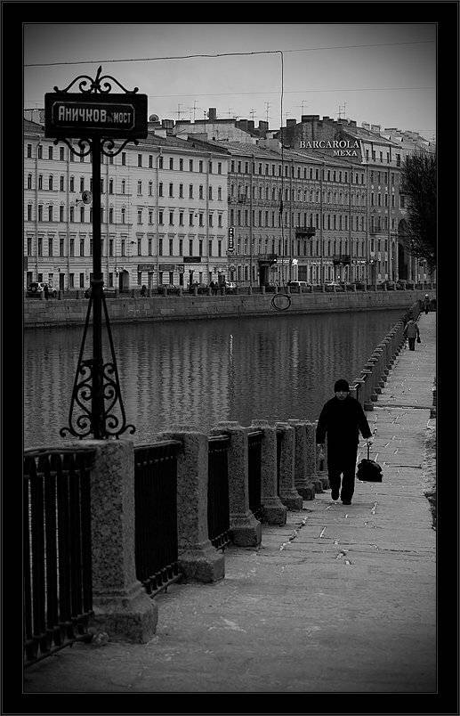 Простая черно-белая зарисовка. Автор: Kirill Shapovalov петербург, центр, фонтанка, декабрь, Kirill Shapovalov