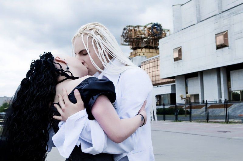 свадьба, чёрное платье, pushba, grater, retarg, pushba\\grater wedding Gothic Weddingphoto preview