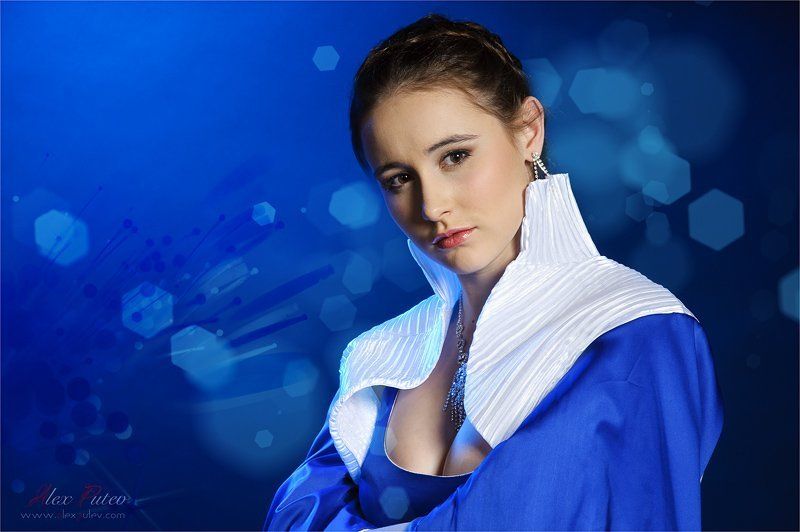 снегурочка,портрет,глаза,любимый,синий,белый,костюм,студия \