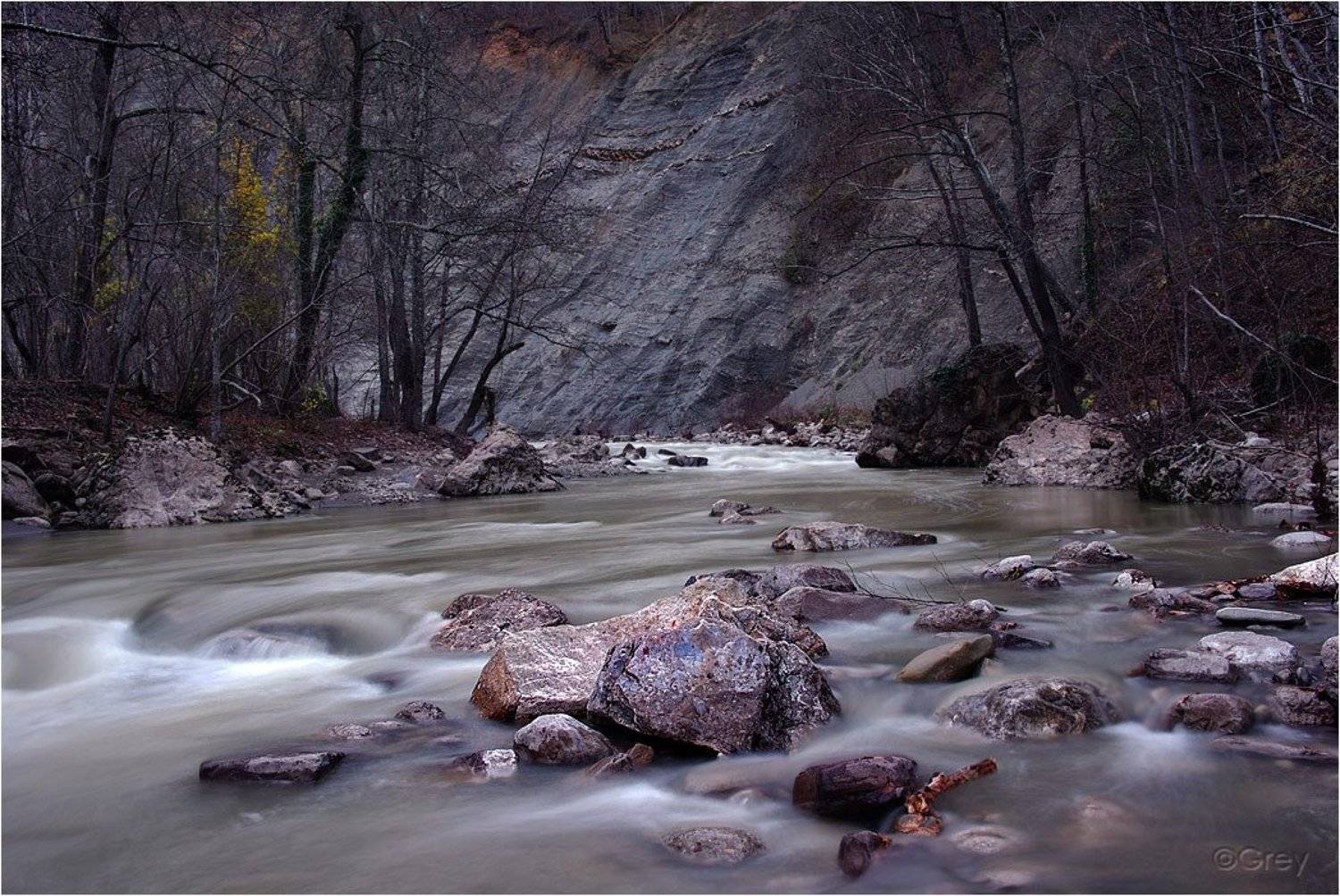 Мутные воды ноября. Автор: Сергей Павлов река,горы,вода, Сергей Павлов