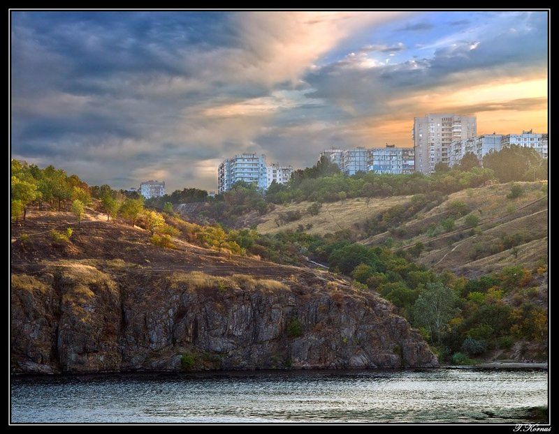 запорожье,хортица,днепр,река,вечер Жильё с видом на Днепрphoto preview