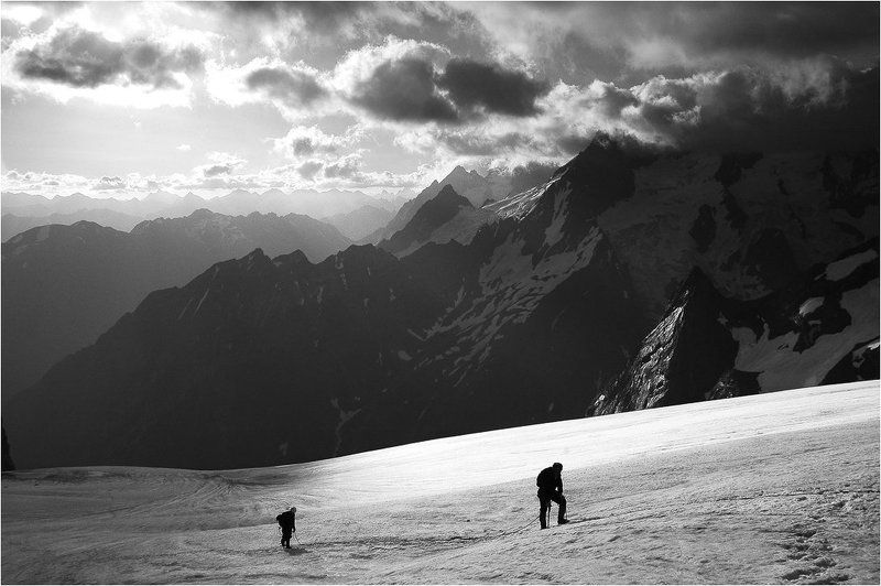 кавказ, домбай, маршрут на белалакаю 3б Идущиеphoto preview