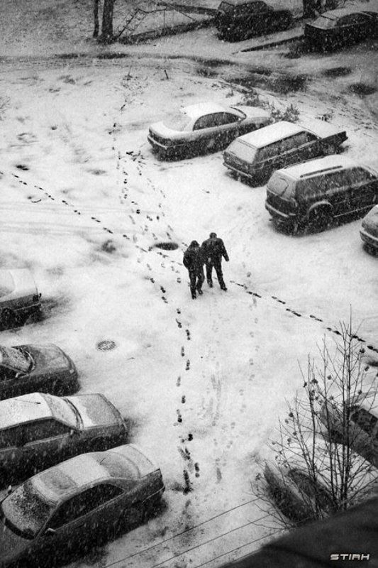 город, жанр, чб, пейзаж, городской пейзаж, жанровая зарисовка, снег, зима Зимнее, философскоеphoto preview
